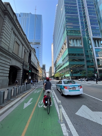 bike lane in Chicago