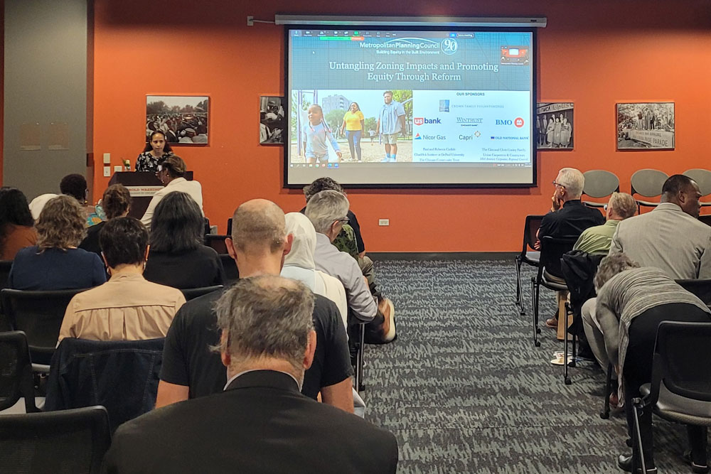 audience attending zoning panel presentation