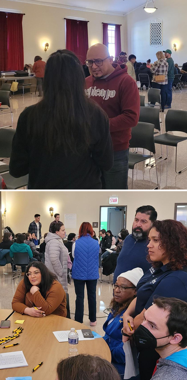 Community members attending a BRT town hall